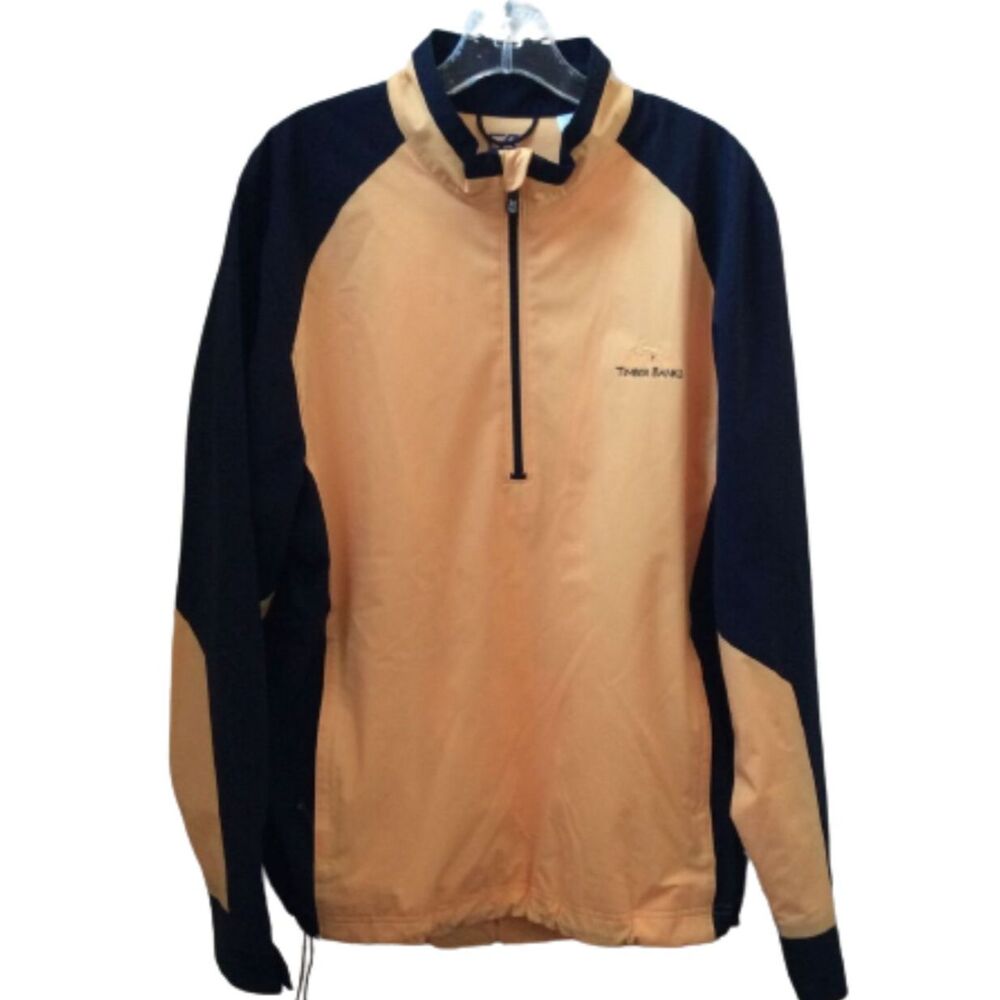 CUTTER AND BUCK MENS SZ MEDUM 1/2 ZIP WINDBREAKER TIMBER BANKS